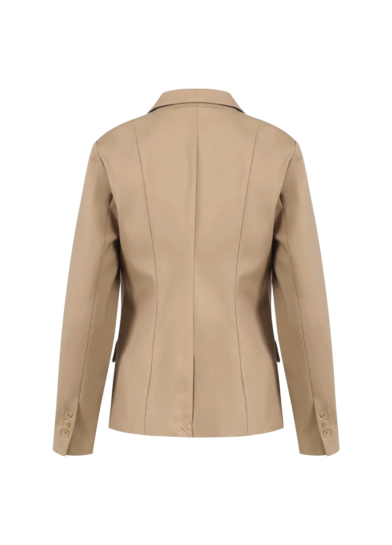 DOBBELTRADET BLAZER MED PRAKTISKE DETALJER - Desert sand