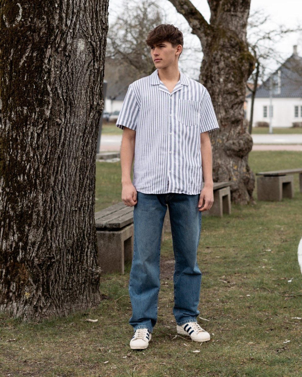 Hale Deck Shirt - Off White/Navy