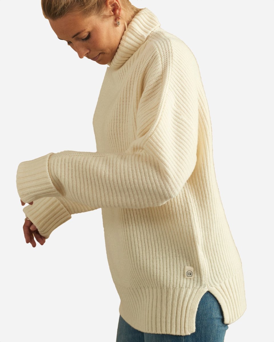 Vigga Knitted T-Neck - Off White