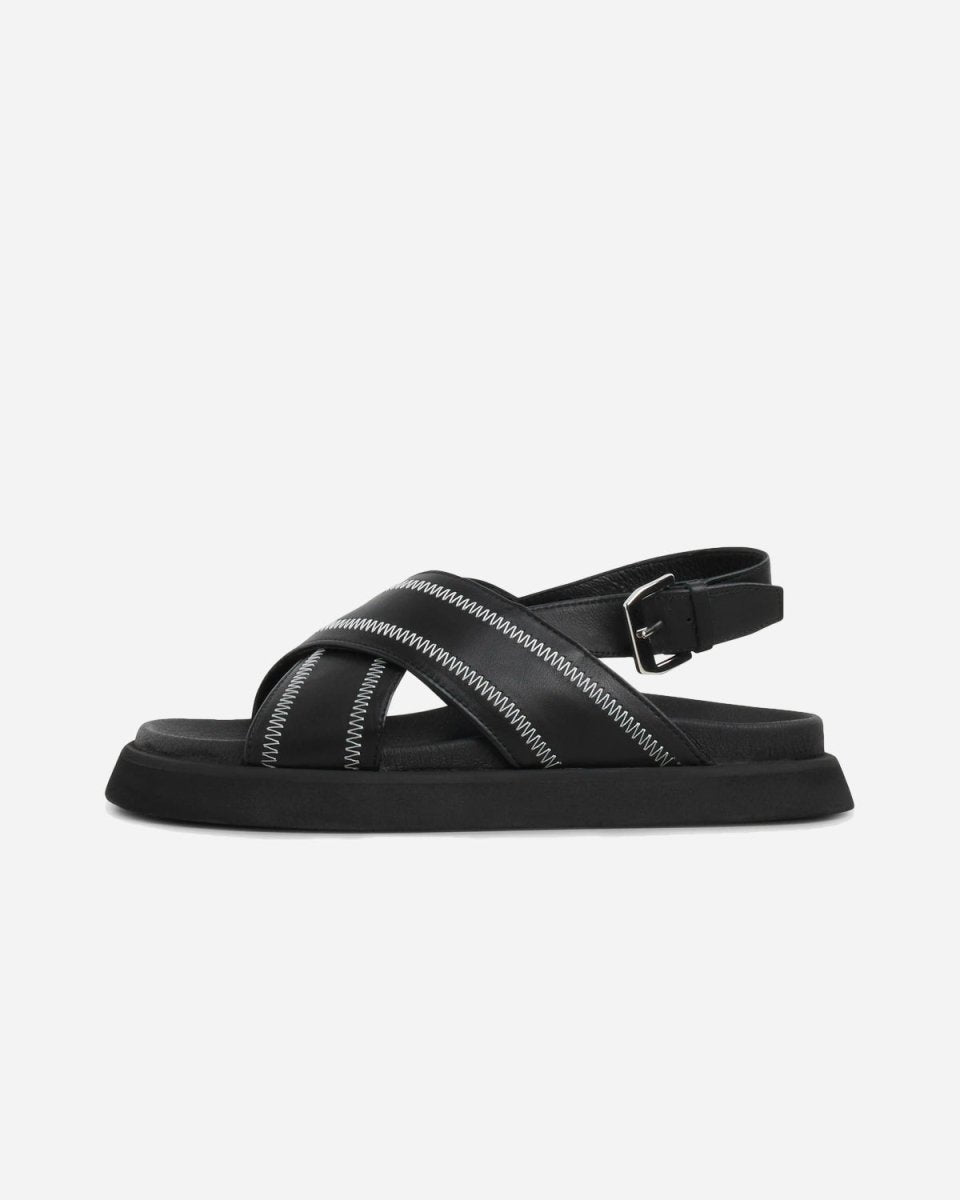 Yodi Stitched - Black Leather Online nu