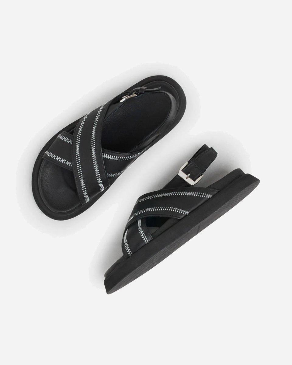 Yodi Stitched - Black Leather Online nu