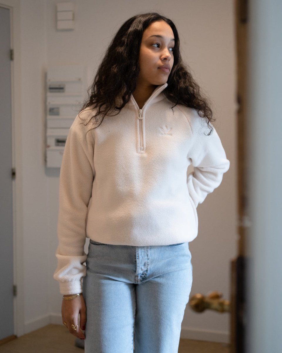 Adicolor Polar Fleece Half-zip - Wonder White