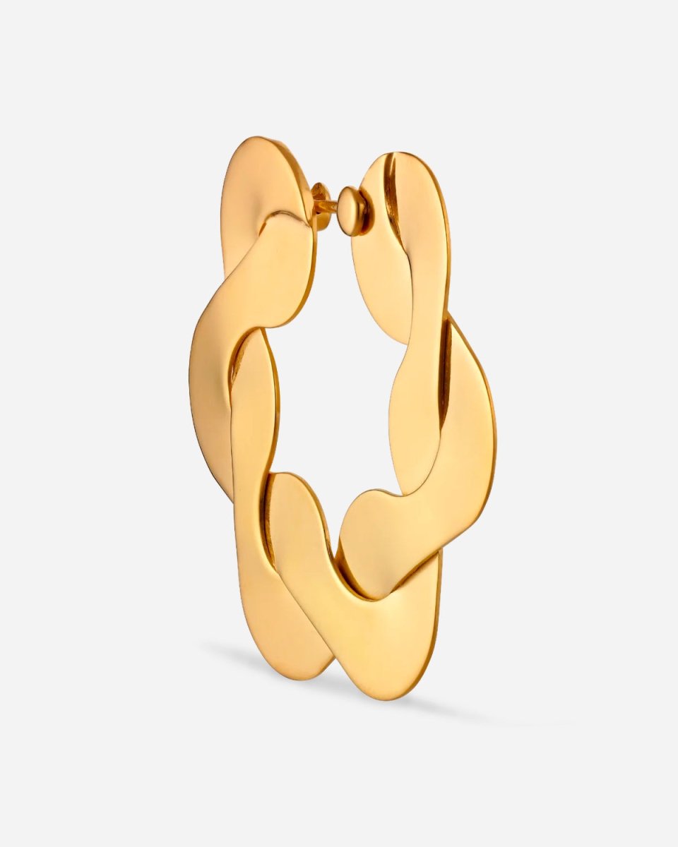 Big Wavy Hoop - Gold