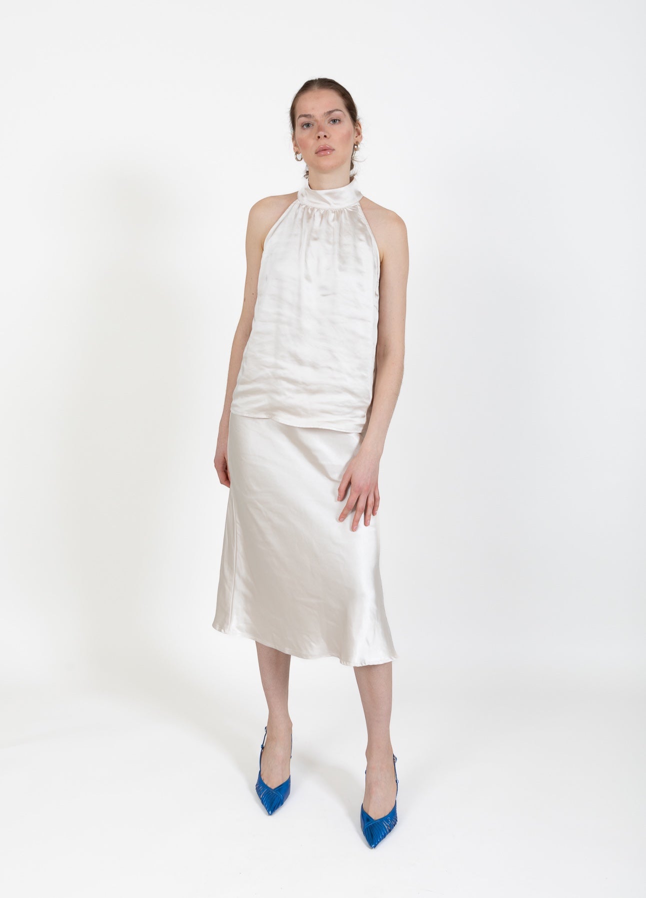 CC HEART SKYLER SATIN NEDERDEL - Off White