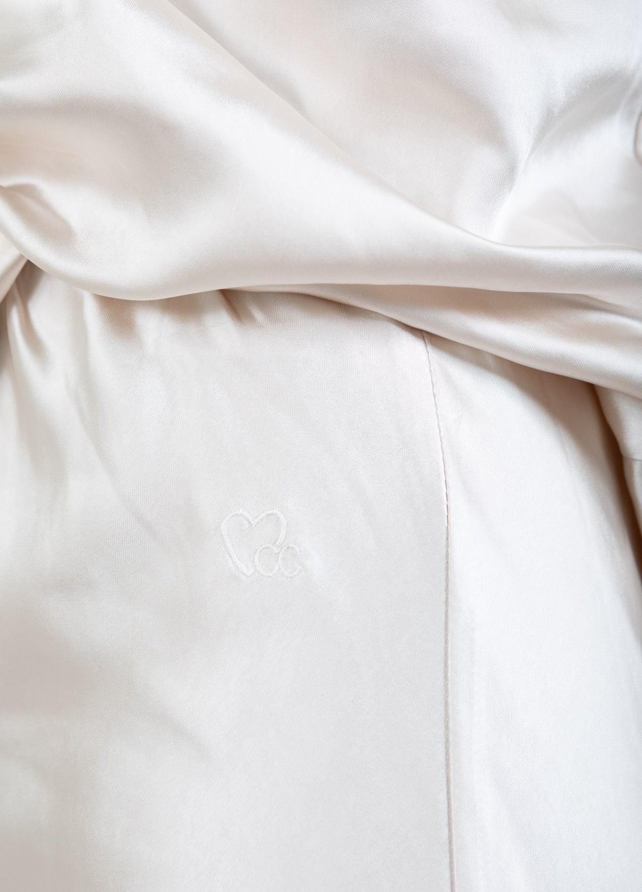 CC HEART SKYLER SATIN NEDERDEL - Off White