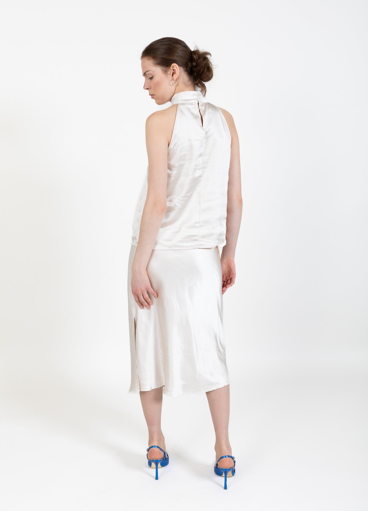 CC HEART SKYLER SATIN NEDERDEL - Off White