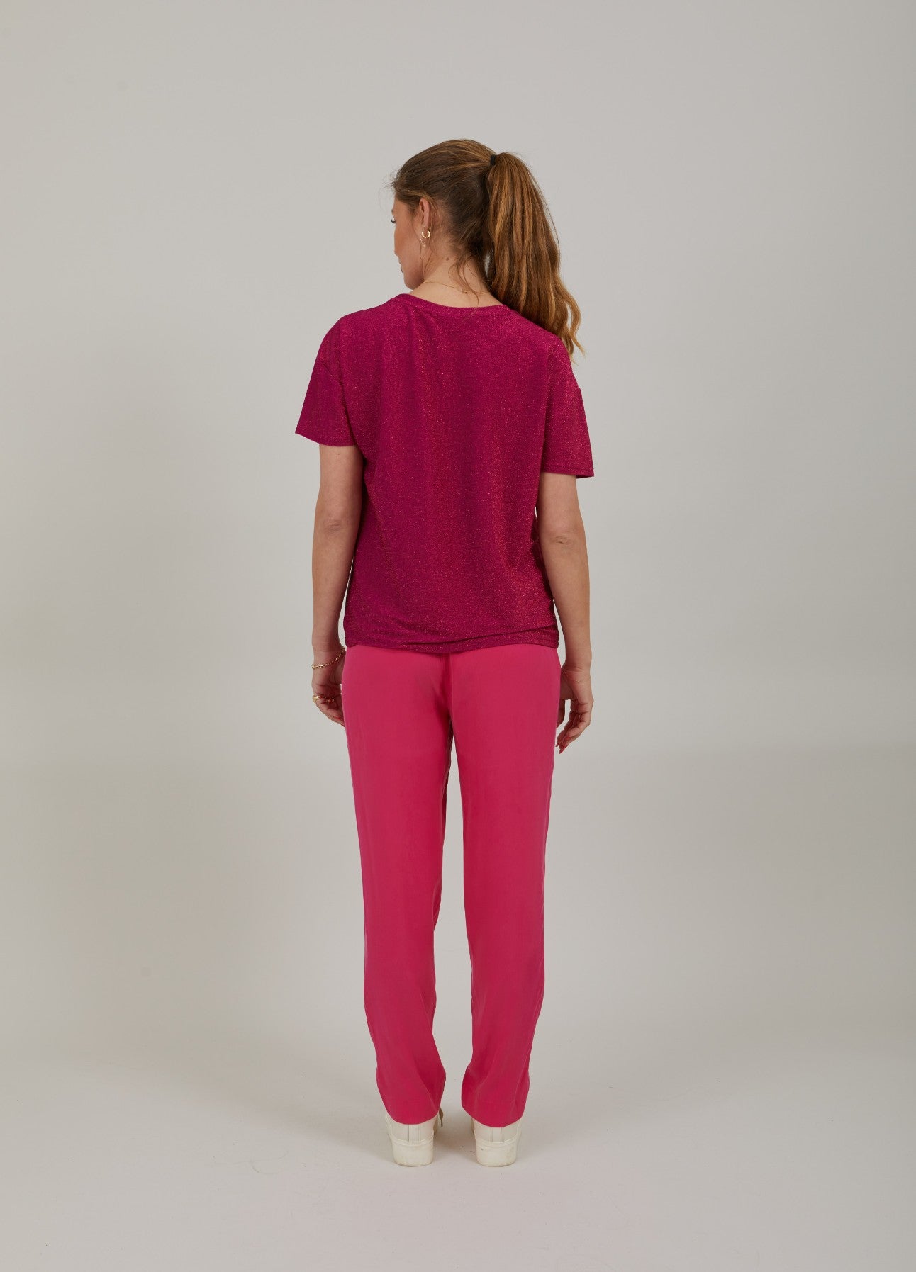 GLIMMER T-SHIRT - Pink shimmer Udsalg
