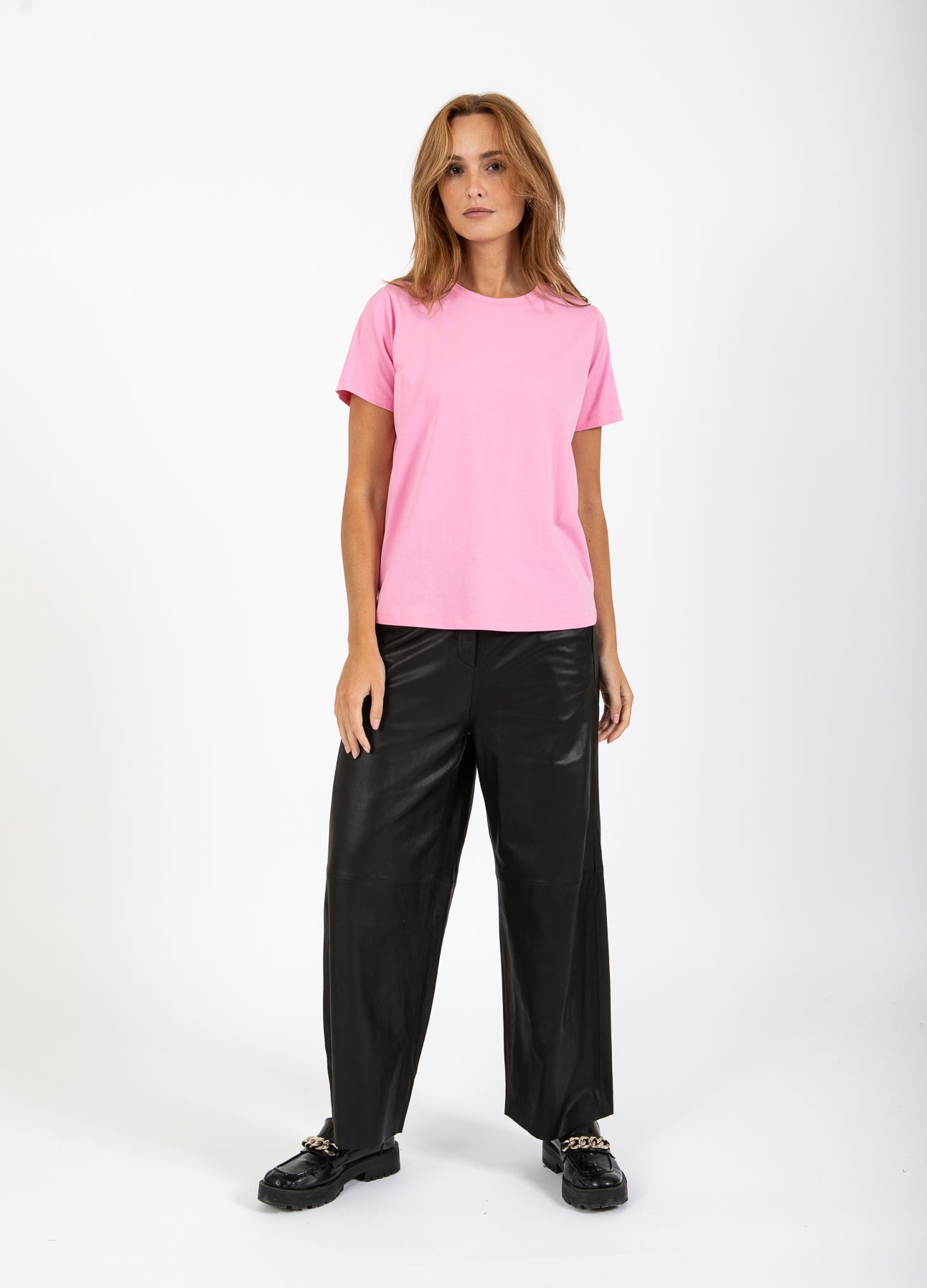 T-SHIRT MED RUND HALS - KORTE ÆRMER - Bubble pink