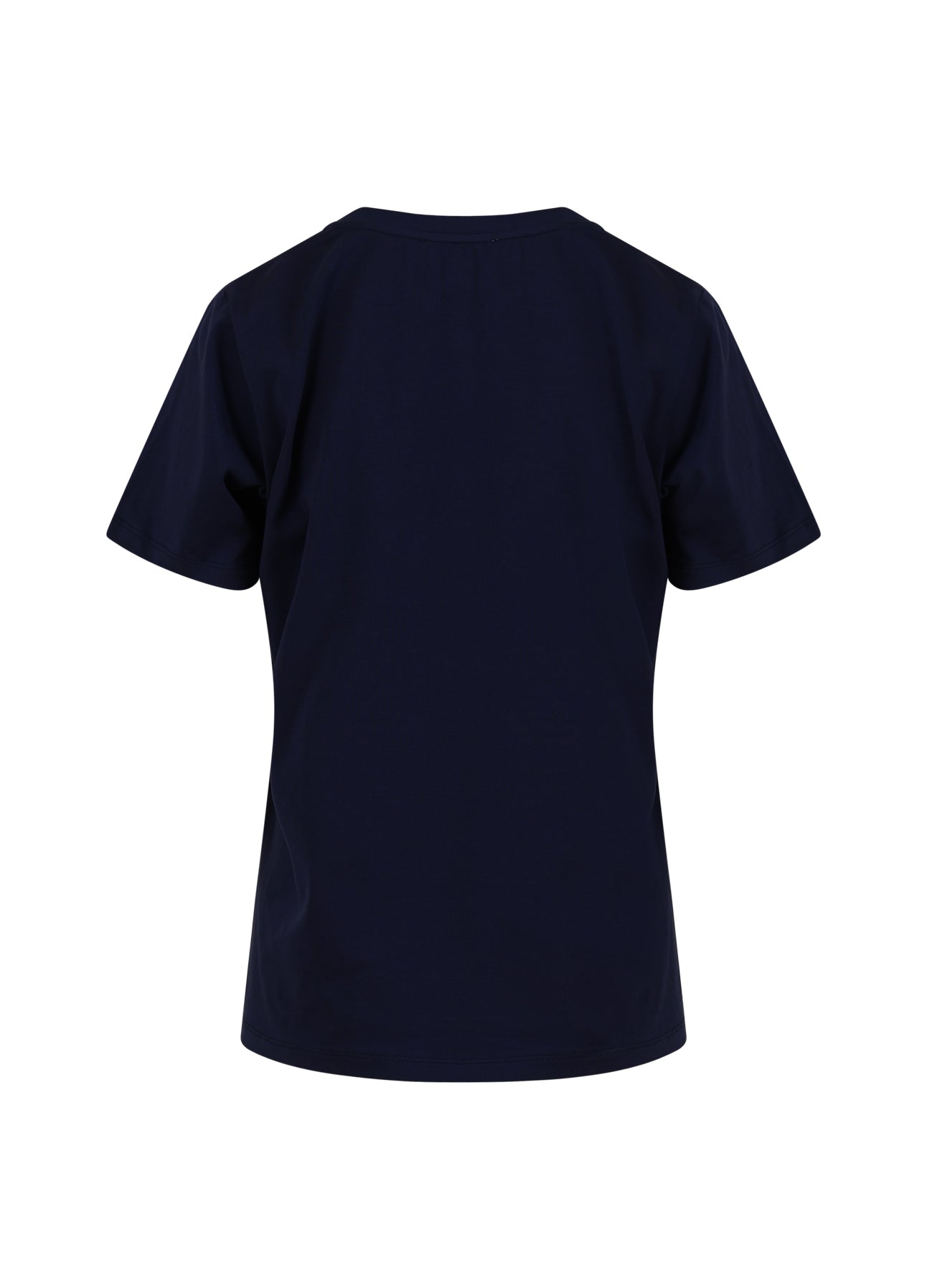 T-SHIRT MED V-UDSKÆRING - MELLEMLANGE ÆRMER - Navy