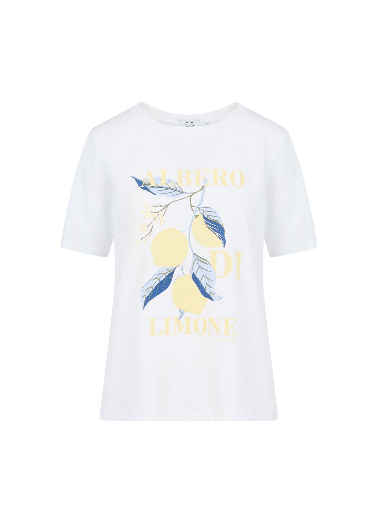 CC HEART LEMON TEE - MIDI ÆRME - White