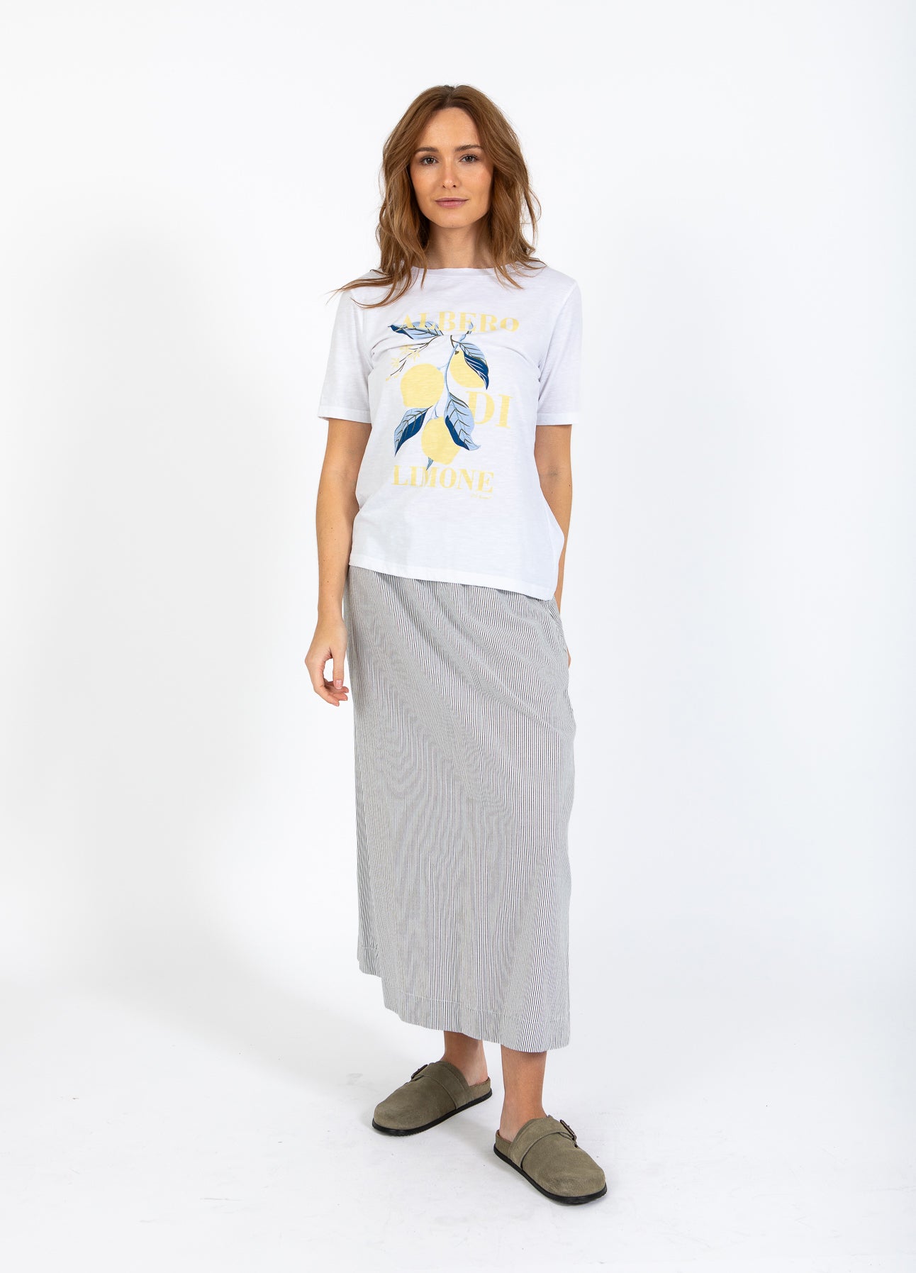 CC HEART LEMON TEE - MIDI ÆRME - White