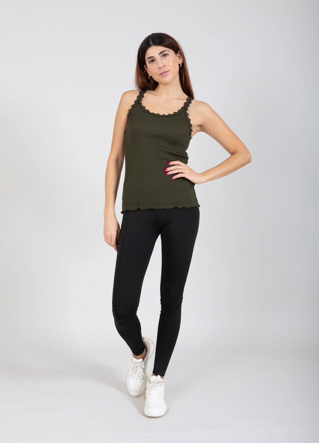 CC HEART SILKE TOP MED BLONDE - Hunter Green