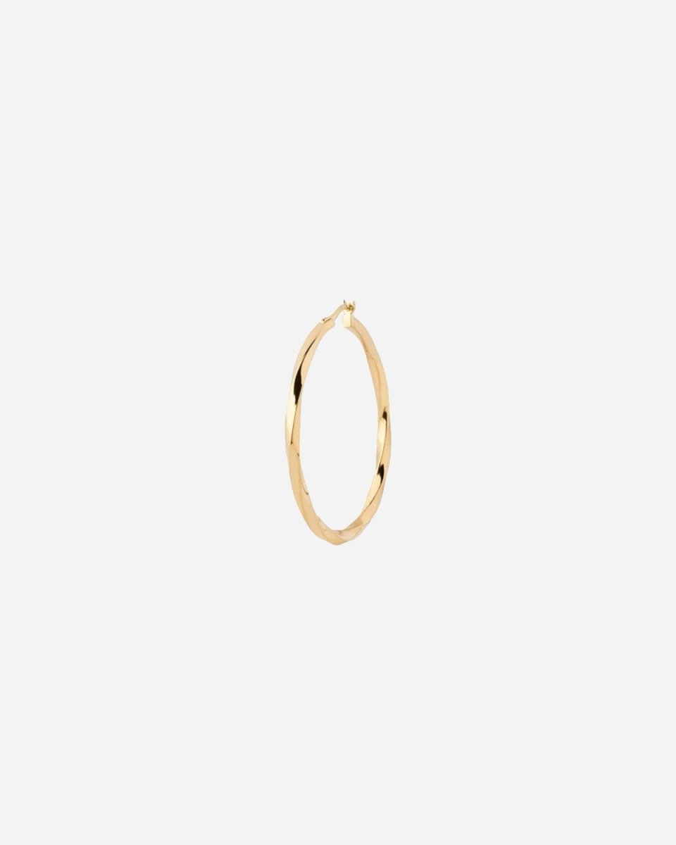 Francisca Hoop Medium - Gold Plated Online salg