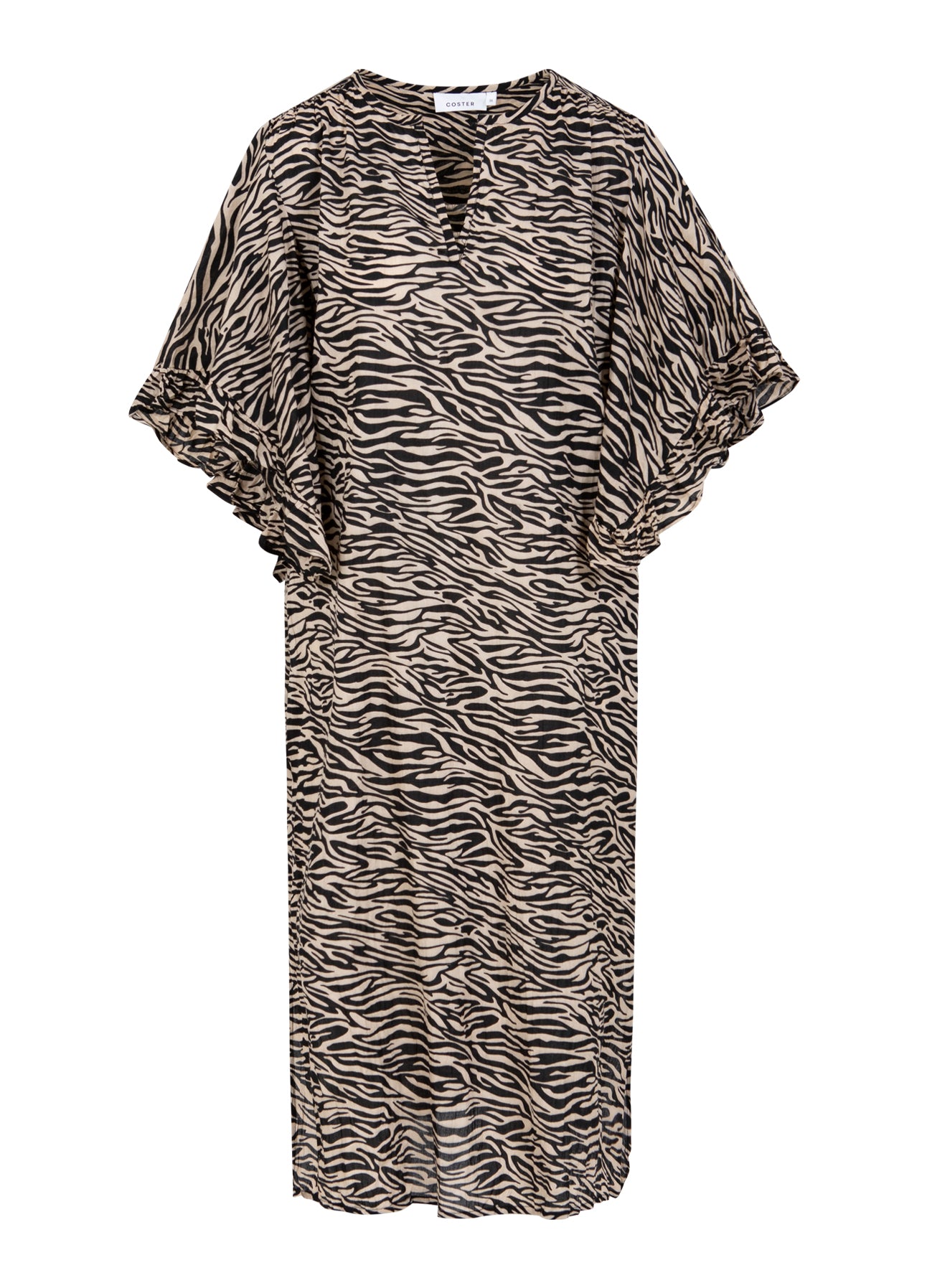 KJOLE MED RYNKÆRMER I ZEBRA PRINT - Zebra print
