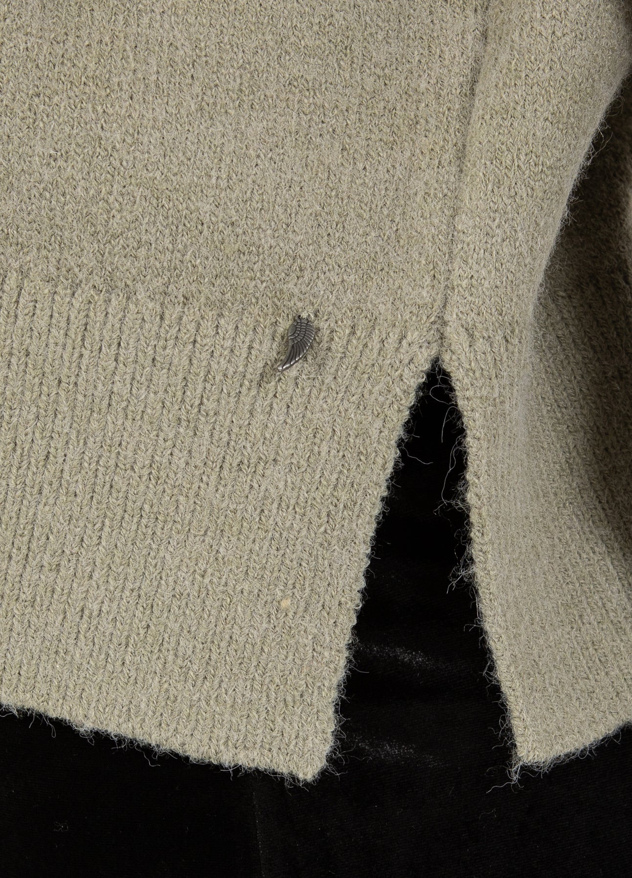 TRØJE MED RUNDT HALSUDSNIT - COMFY KNIT - Moss Green Hot på udsalg