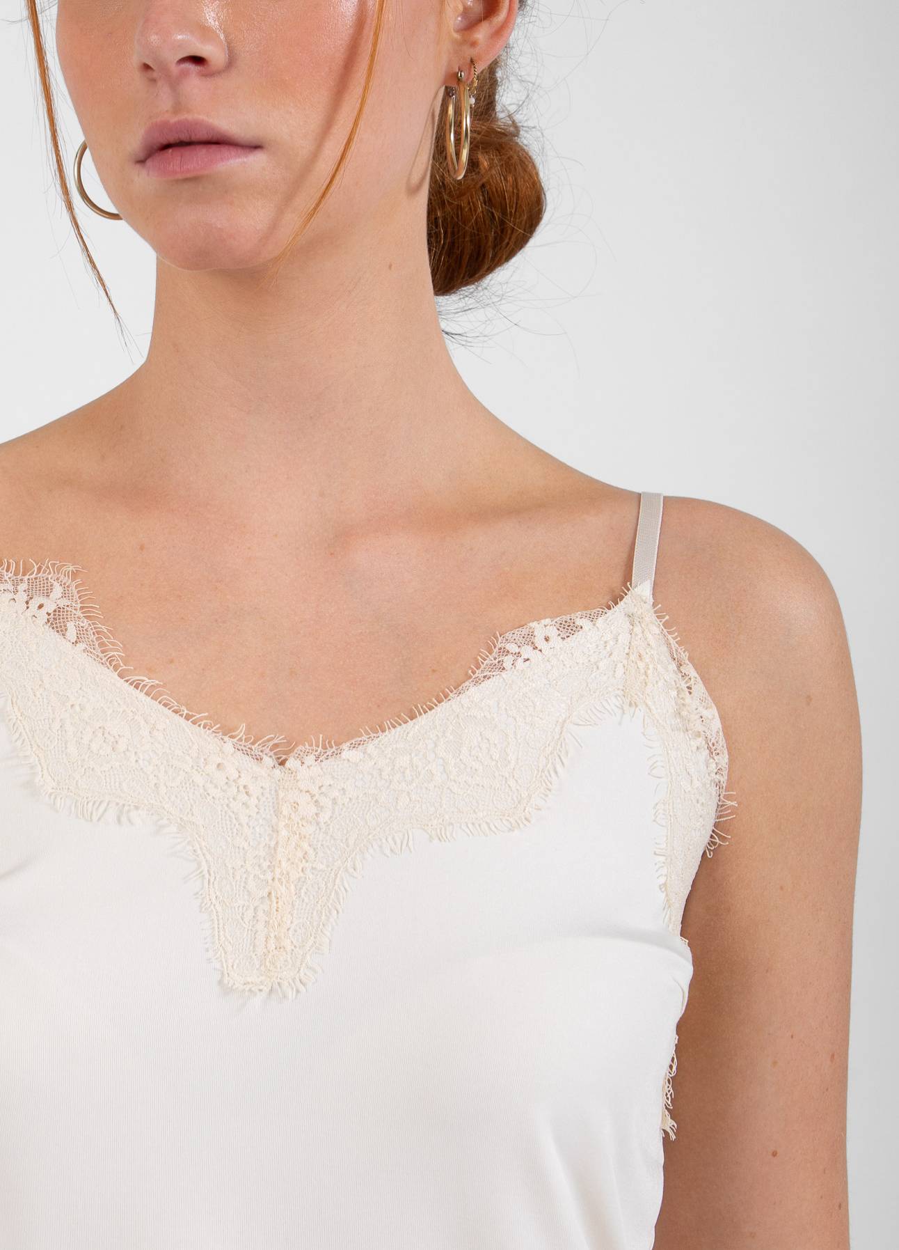 CC HEART BLONDETOP - Cream Udsalg