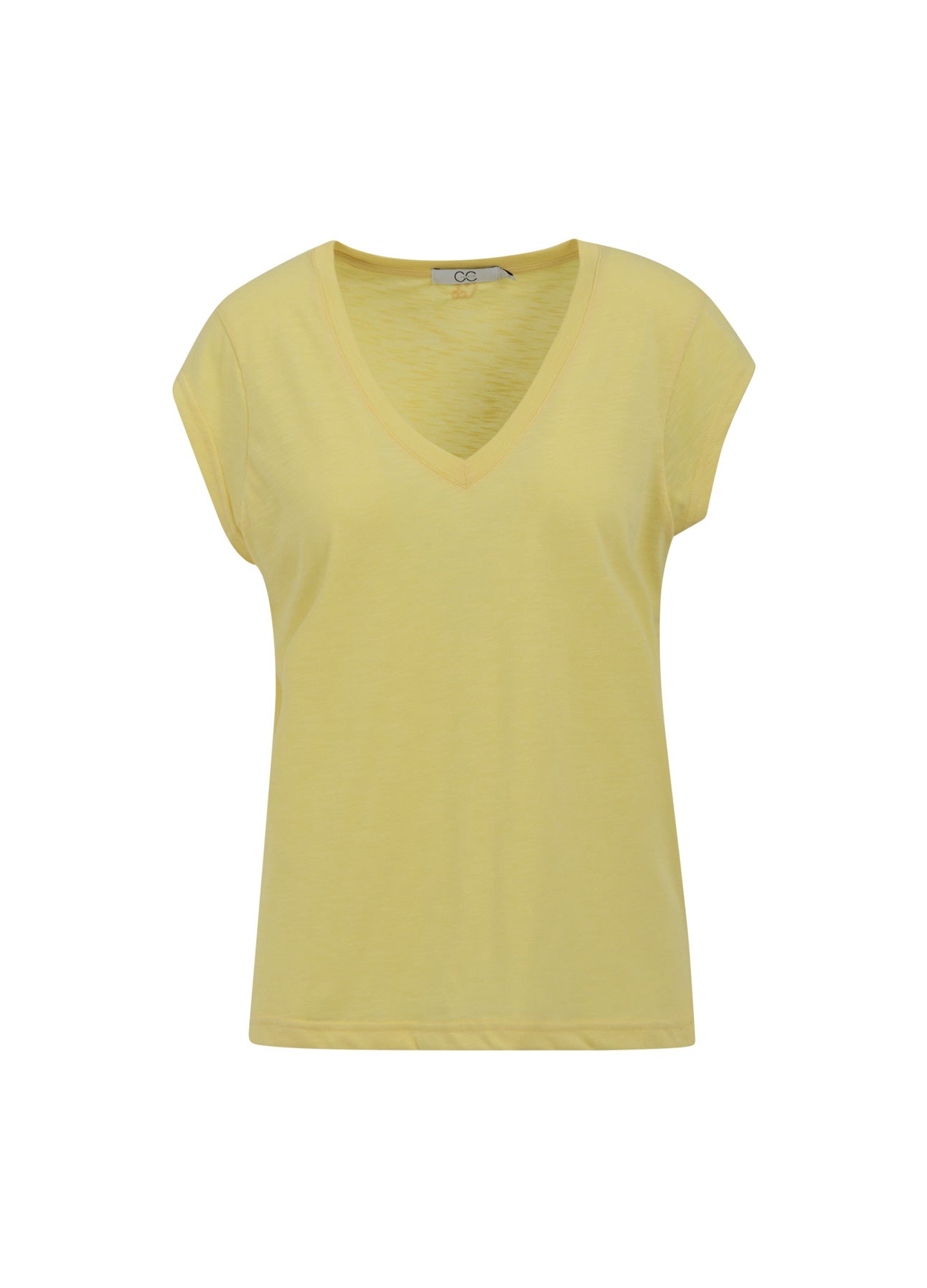 CC HEART V-HALS T-SHIRT - Sunny Yellow