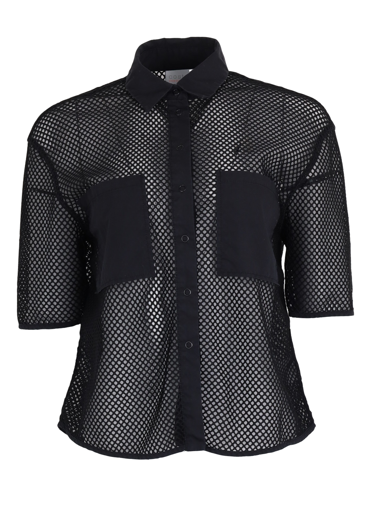 PRE-LOVED MESH SKJORTE - Black