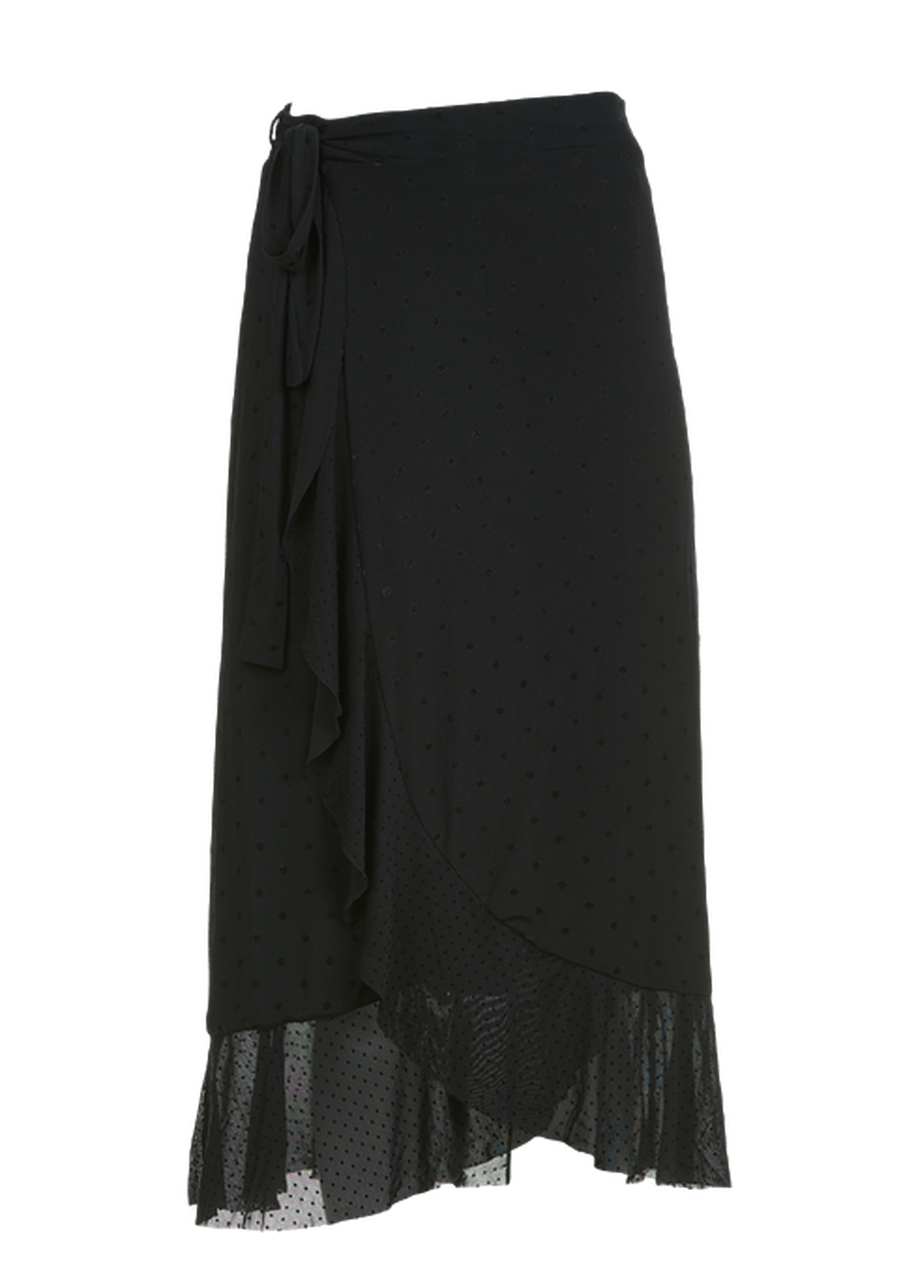 PRE-LOVED NEDERDEL I MESH M. VELOUR PRIKKER - MANGLER ORG. EAN - Black Levere