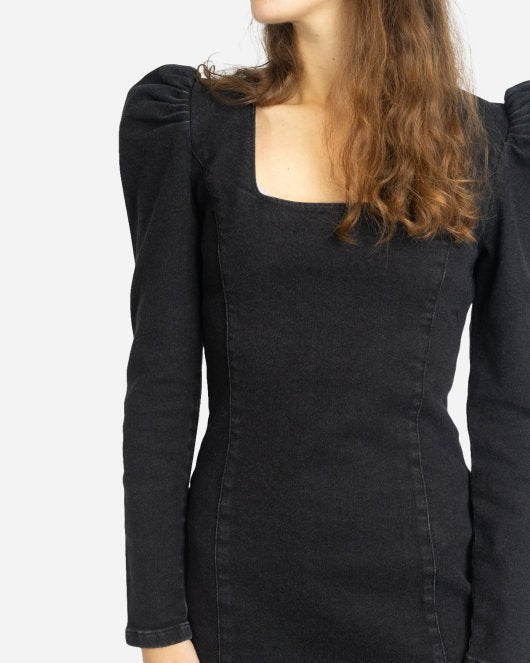 Astrid Short Dress - Washed Black Online