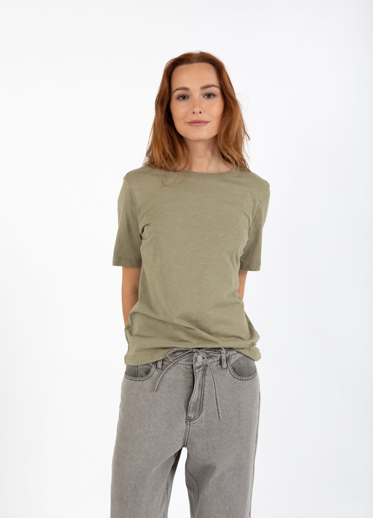 CC HEART REGULAR T-SHIRT - Dusty olive