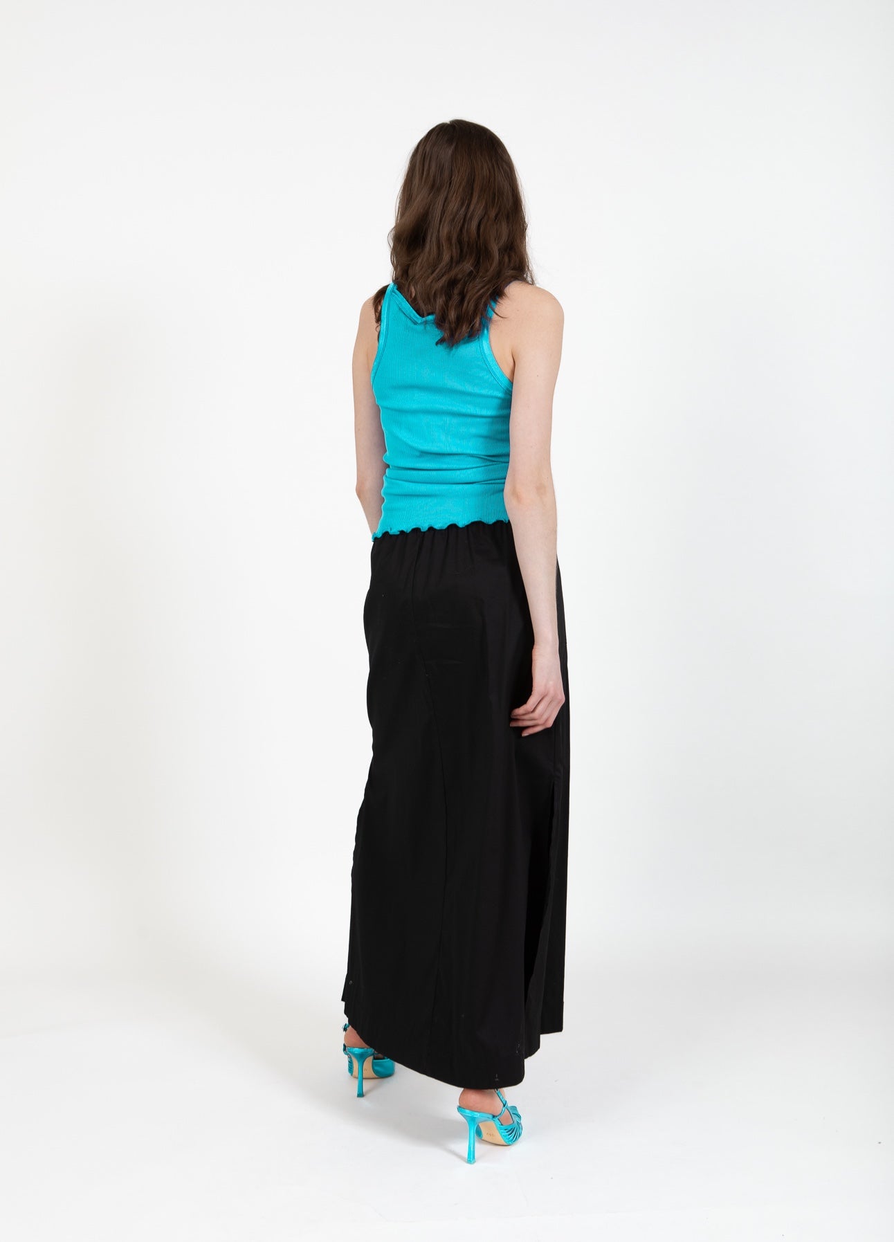 CC HEART SILKE-TOP - Aqua blue
