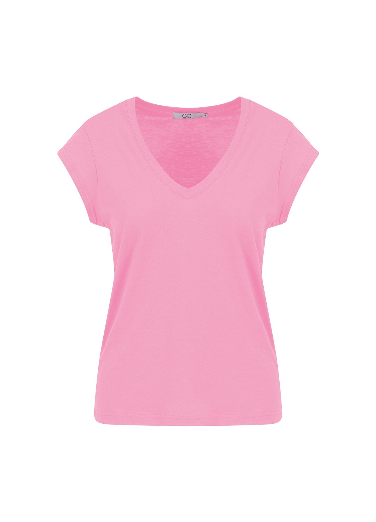 CC HEART V-HALS T-SHIRT - Baby pink
