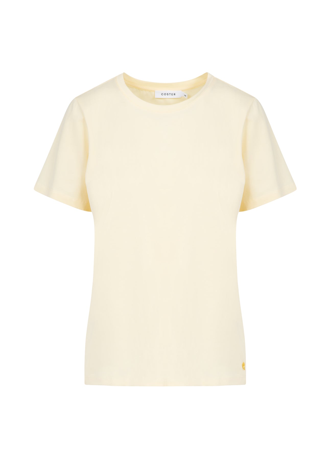 T-SHIRT MED RUND HALS - KORTE ÆRMER - Butter yellow Rabat