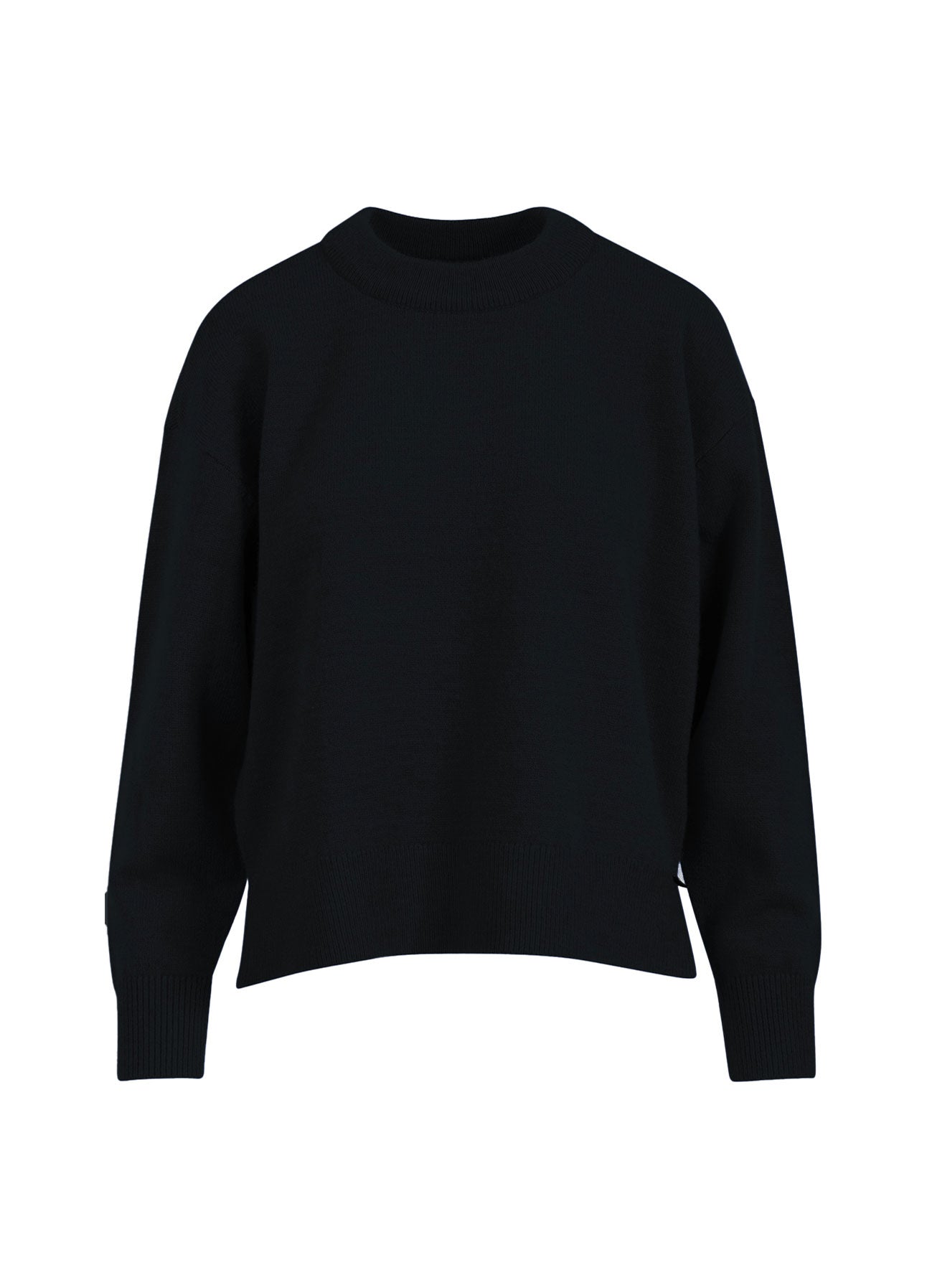 TRØJE MED RUND HALSUDSKÆRING - COMFY KNIT - Black