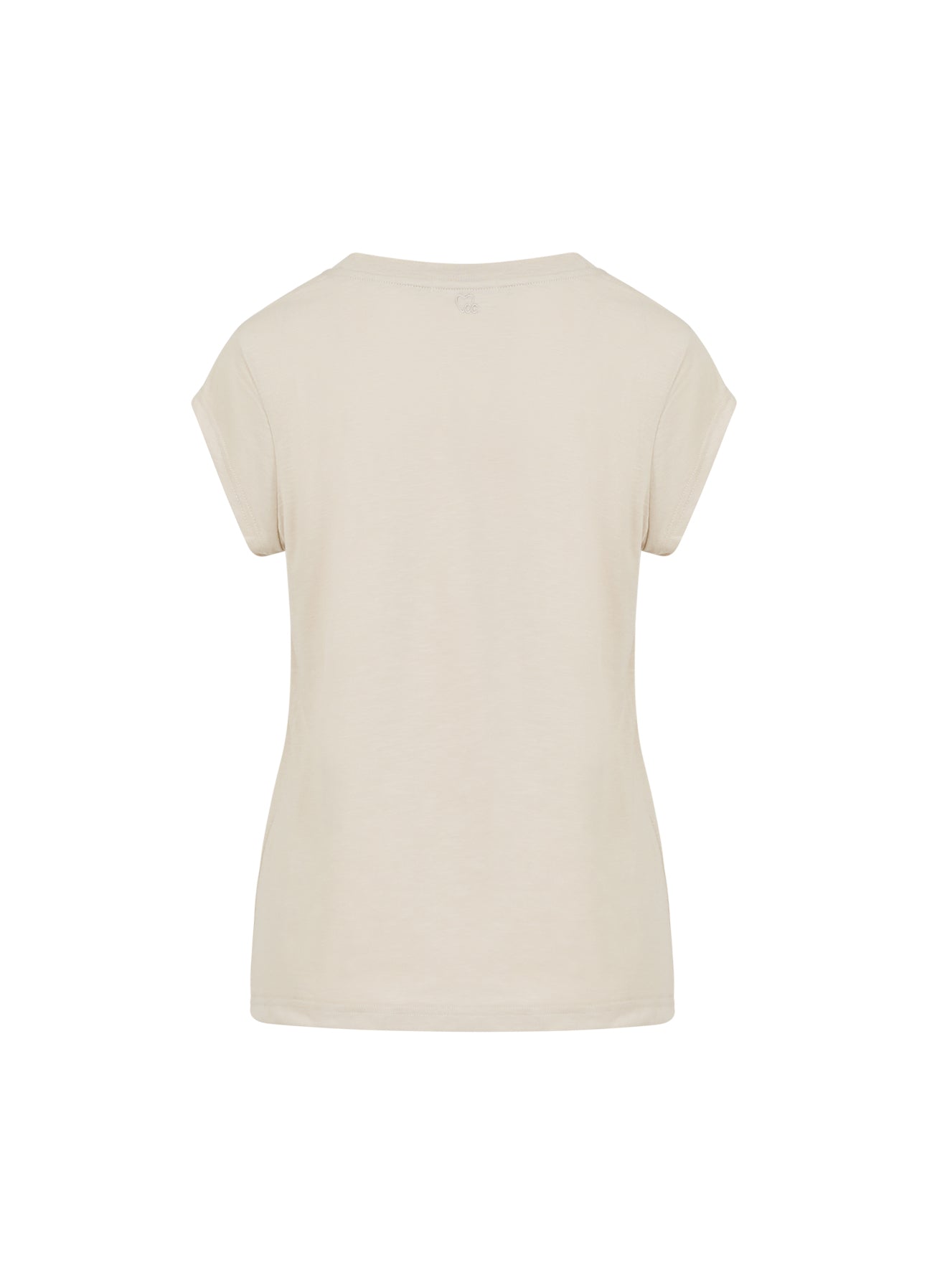 CC HEART SHELL TEE - KORT ÆRME - Light khaki Online salg