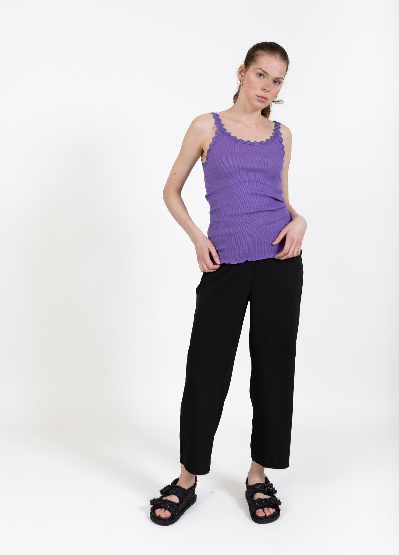 CC HEART SILKE TOP MED BLONDE - Warm purple