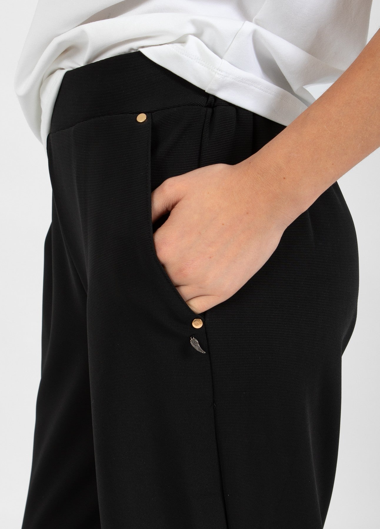 JERSEYBUKSER - SILLE PASFORM - Black