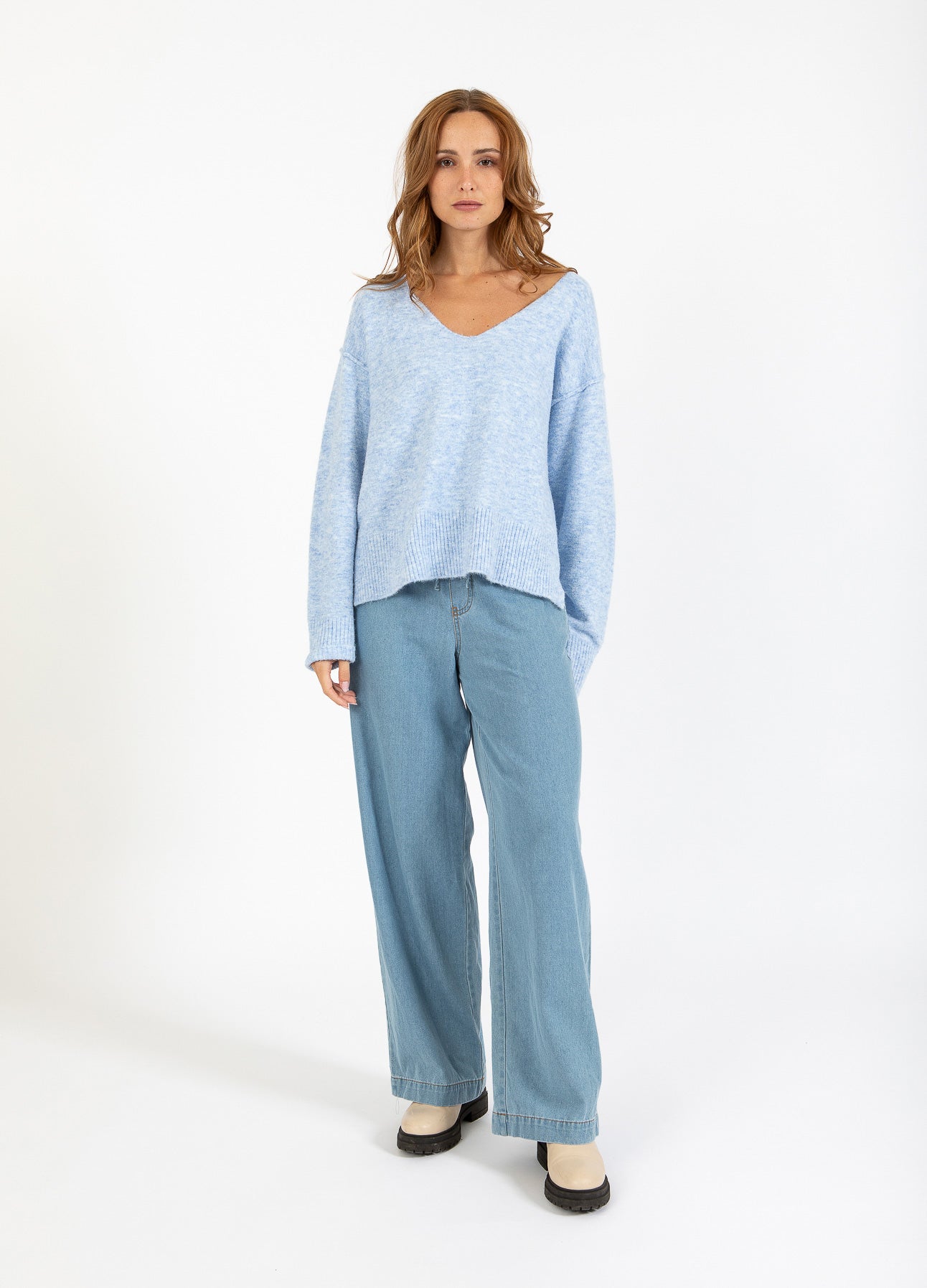 CC HEART EMERIE V-HALS SWEATER - Dream blue