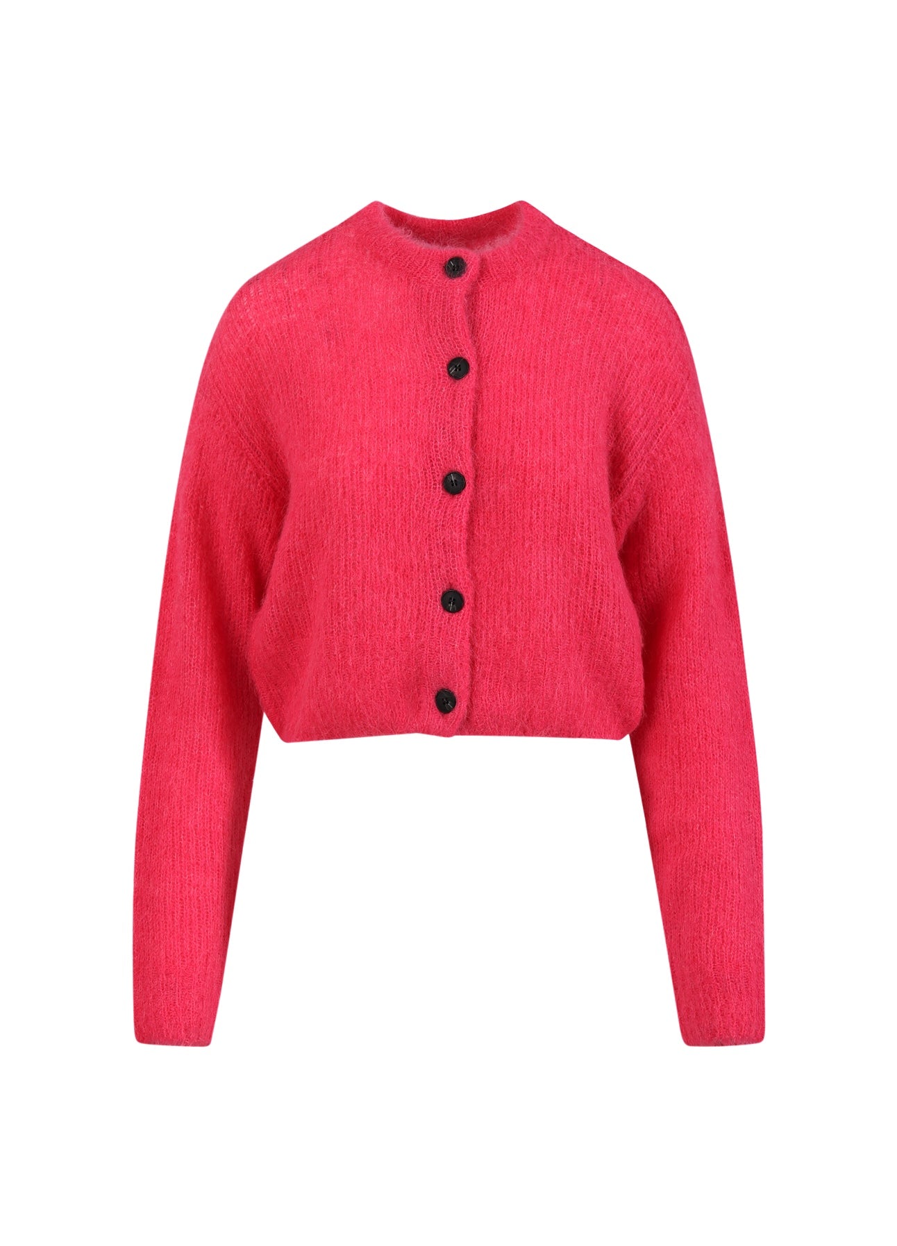 CROPPED STRIKKET CARDIGAN - Bright pink