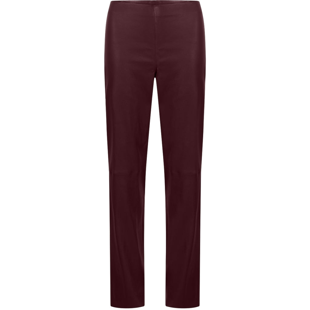 LANGE LÆDER LEGGINS M. UDVIDET BEN - MYNTE PASFORM - Bordeaux