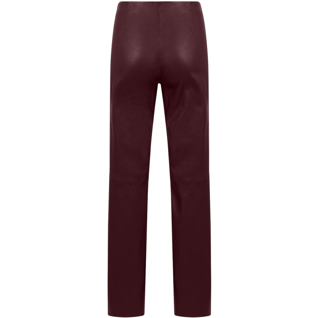 LANGE LÆDER LEGGINS M. UDVIDET BEN - MYNTE PASFORM - Bordeaux