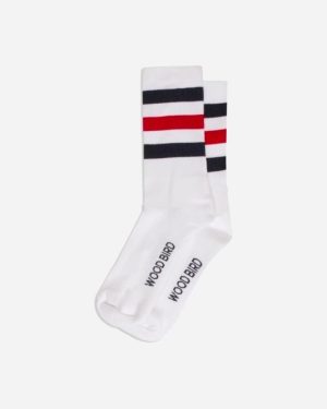 Our Tennis Socks - White/Navy/Red/Navy Online salg