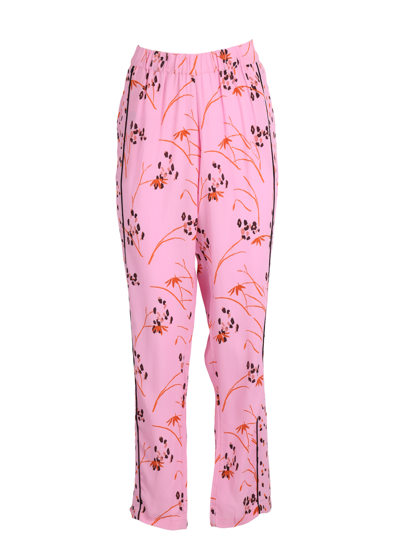 PRE-LOVED Bukser i Hibiscus print - Cloud Pink Online