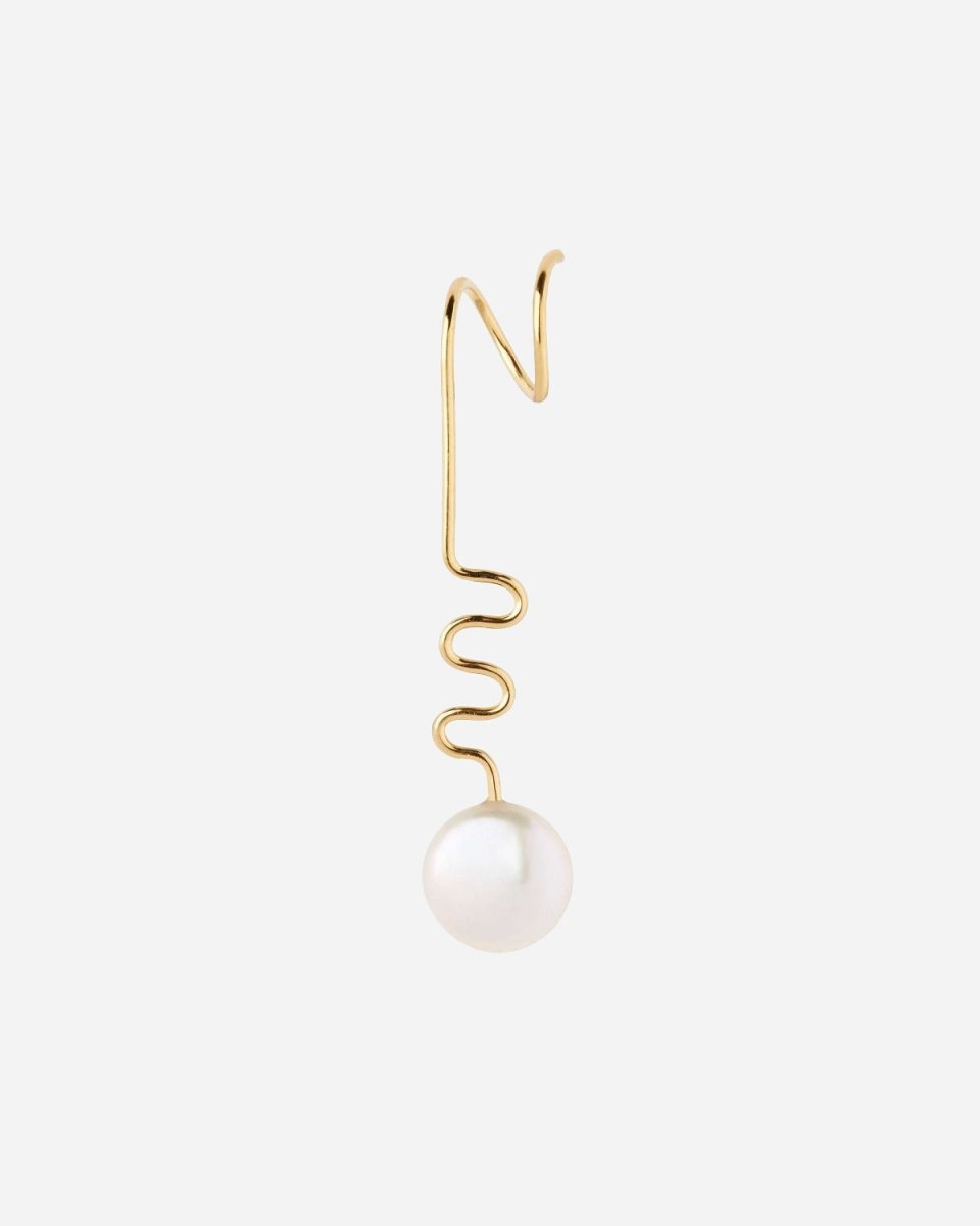 Rimini Twirl Earring Gold - Left