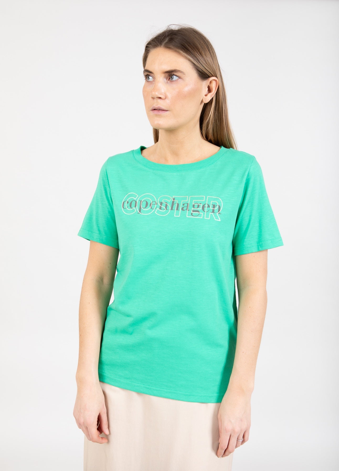 T-SHIRT MED LOGO - Clover green