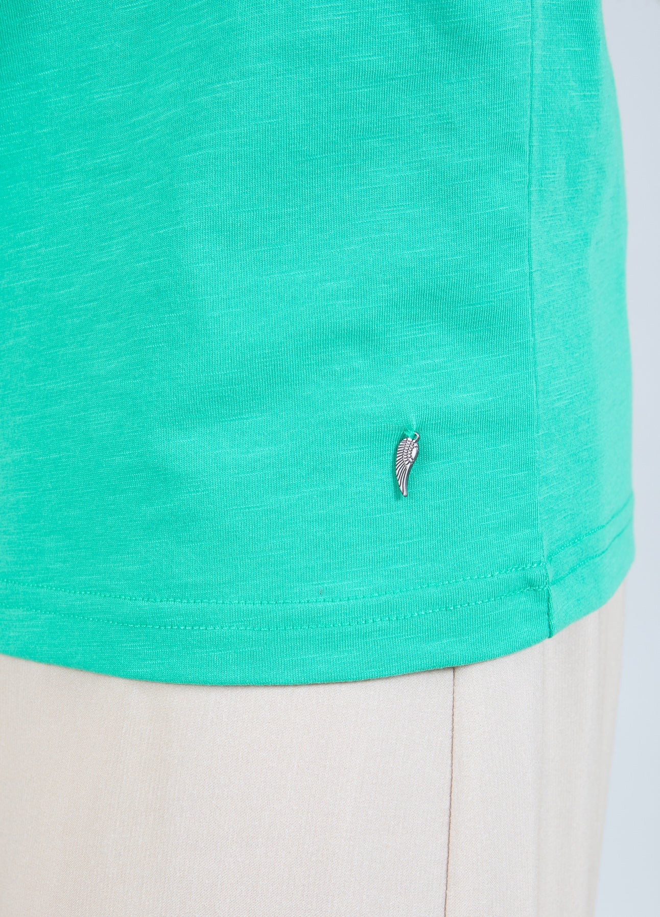 T-SHIRT MED LOGO - Clover green