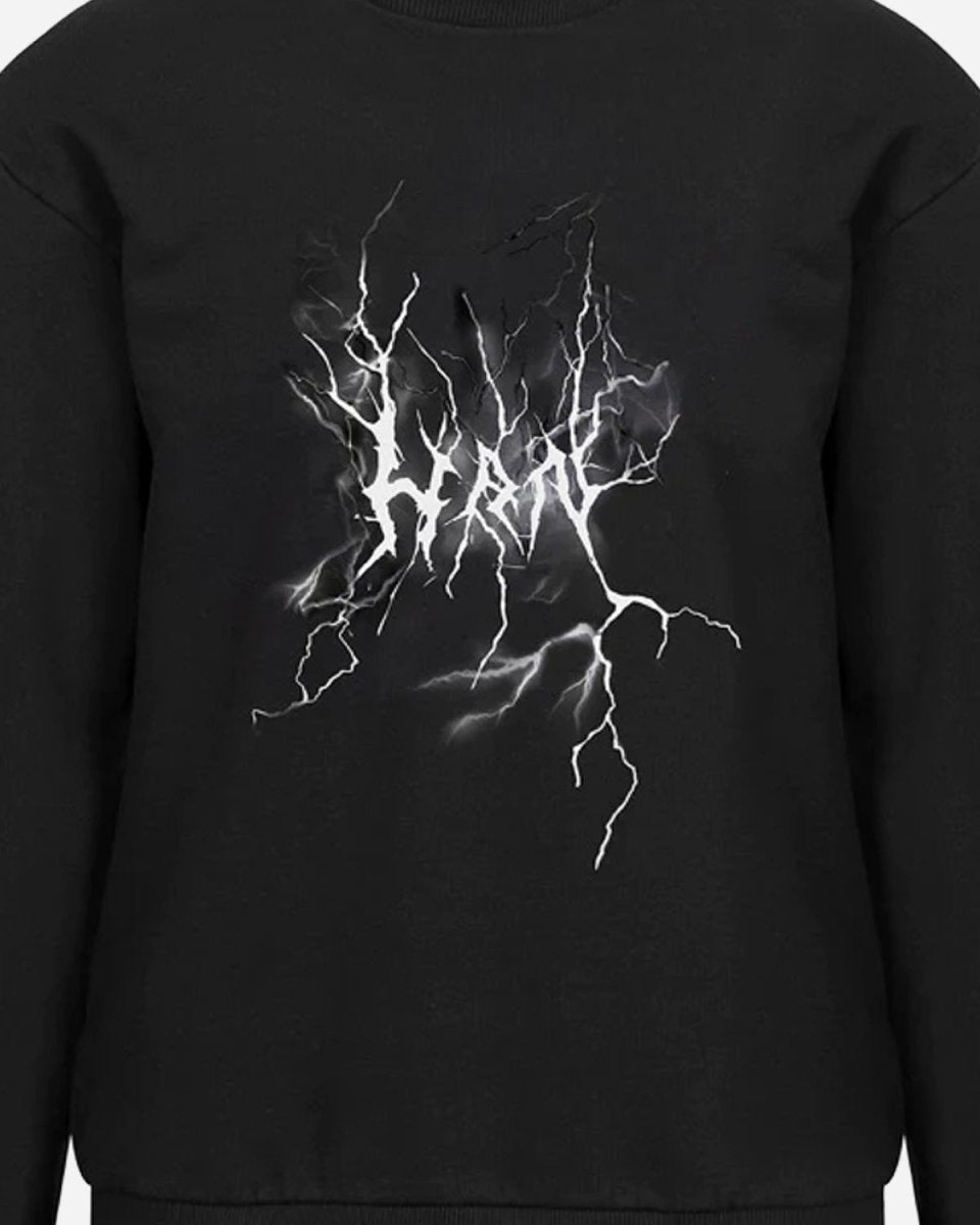 Artwork Regular Crewneck - Faded Black Rabat