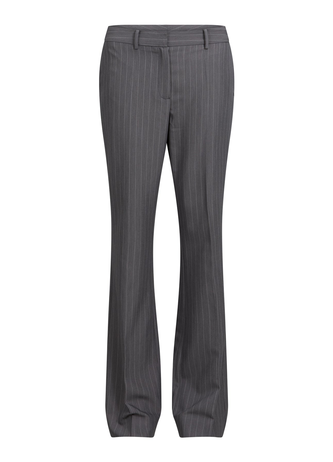 BOOT-CUT BUKSER - LUCIA FIT - Grey pinstripe