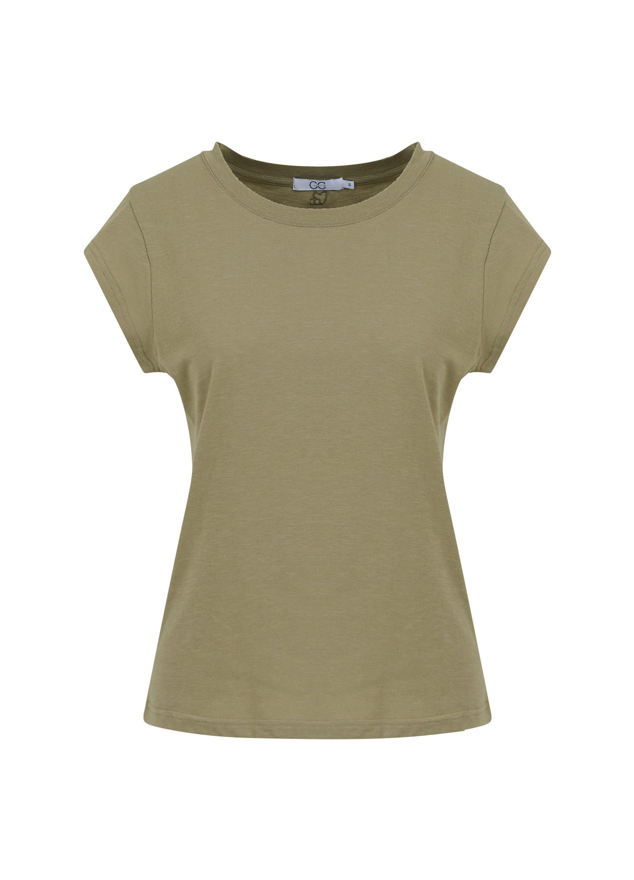 CC HEART T-SHIRT - Dusty olive