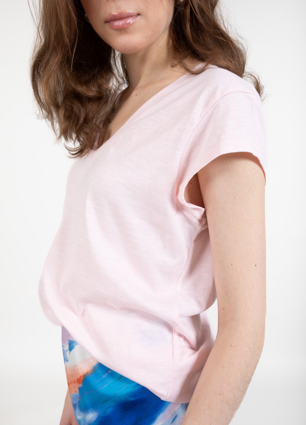 CC HEART V-HALS T-SHIRT - Daisy Pink