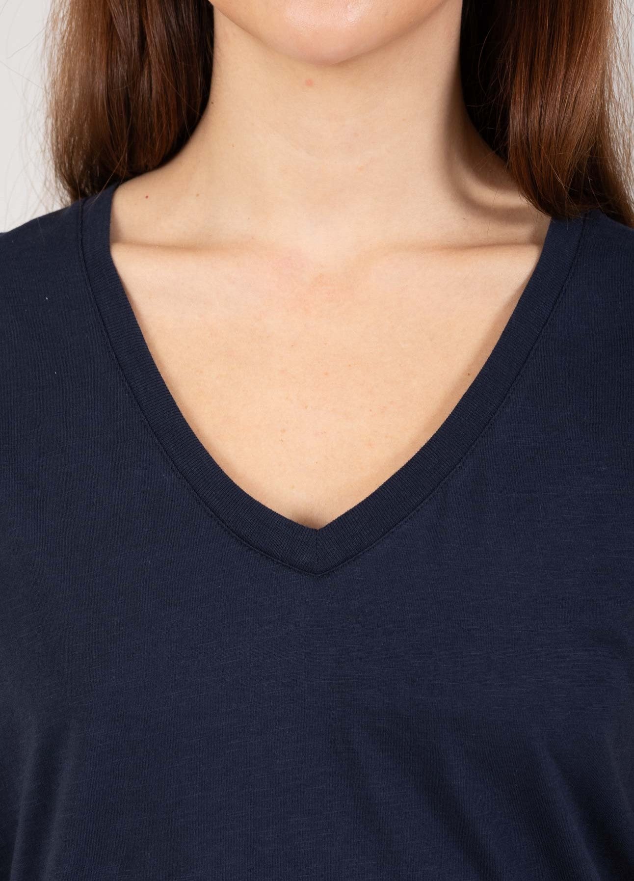 CC HEART V-HALS T-SHIRT - Night Sky Blue