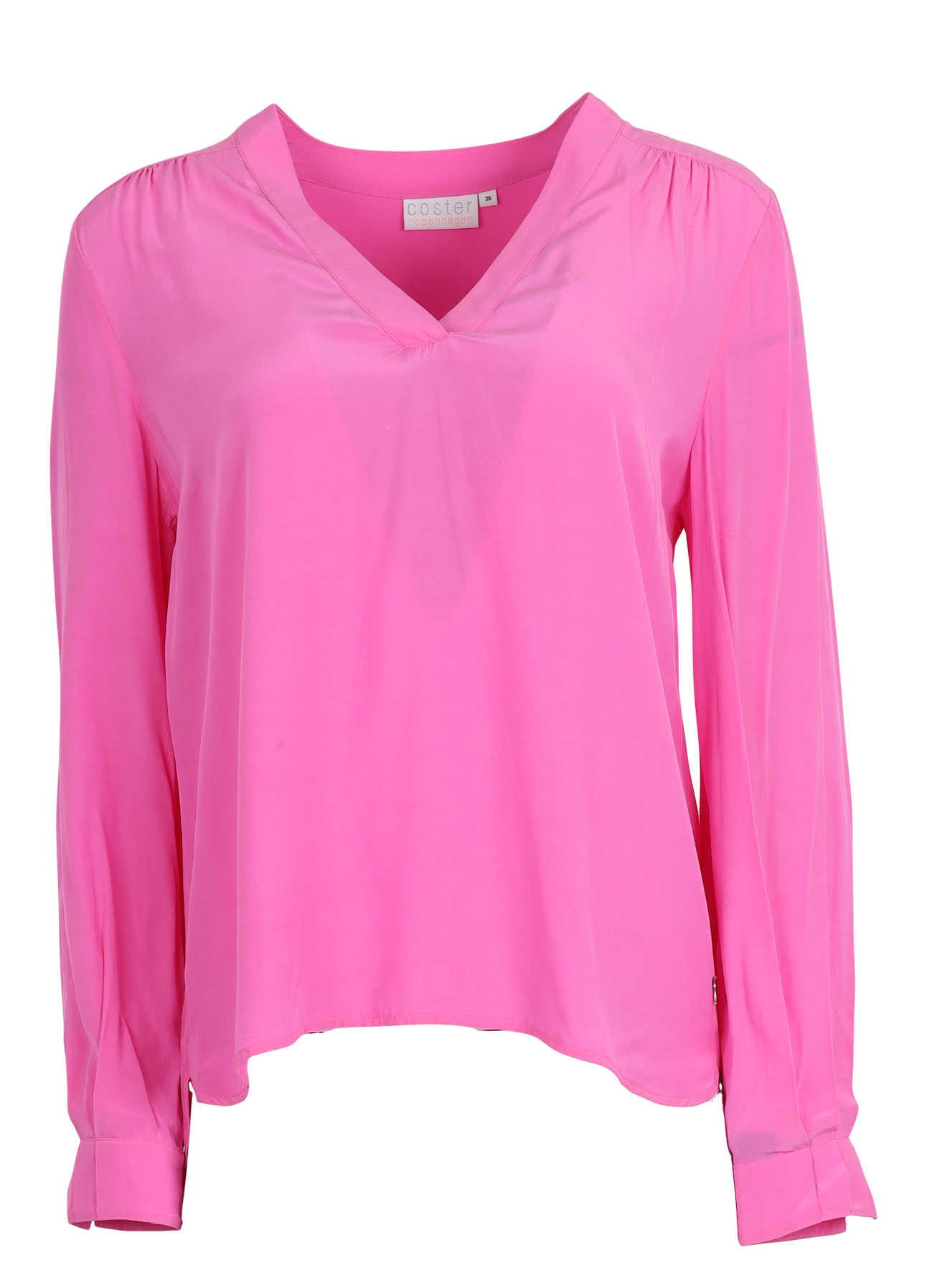 PRE-LOVED BLUSE M. V-HALS - Diva pink